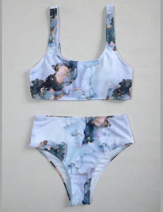 Komplety Bikini Graficzny Sportowy