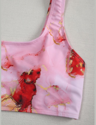 Komplety Bikini Graficzny Sportowy