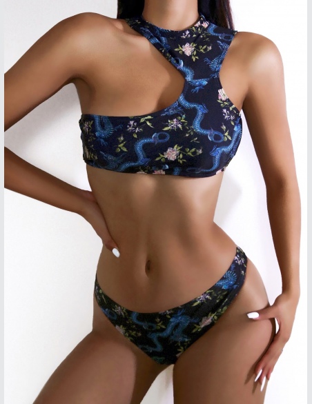 Komplety Bikini Wyciąć Kwiatowy Seksowne