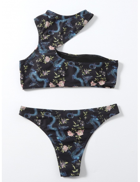 Komplety Bikini Wyciąć Kwiatowy Seksowne