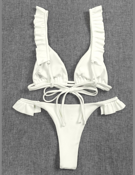 Komplety Bikini Zmarszczony Równy Śliczny