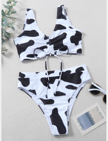 Komplety Bikini Sznurek  do Ściągacza Graficzny Śliczny
