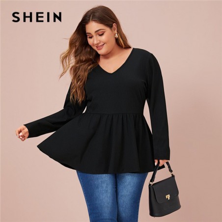 SHEIN Plus rozmiar V Neck...