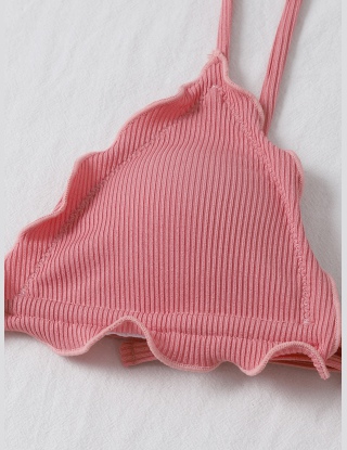 Trójkątne bikini typu stringi z 3 dziurkami po bokach sałaty