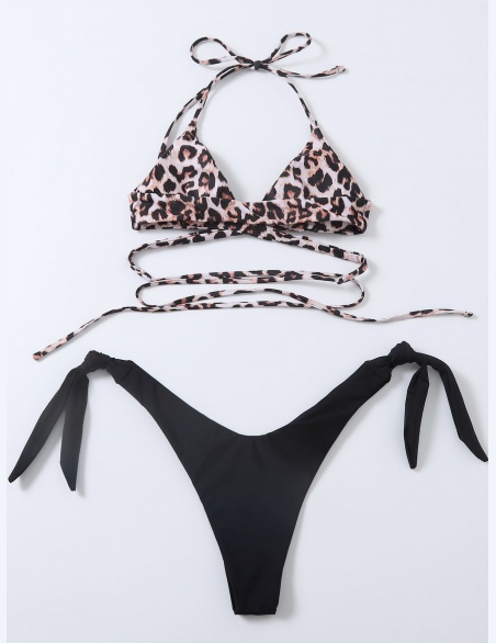 Komplety Bikini Węzeł Lampart Seksowne