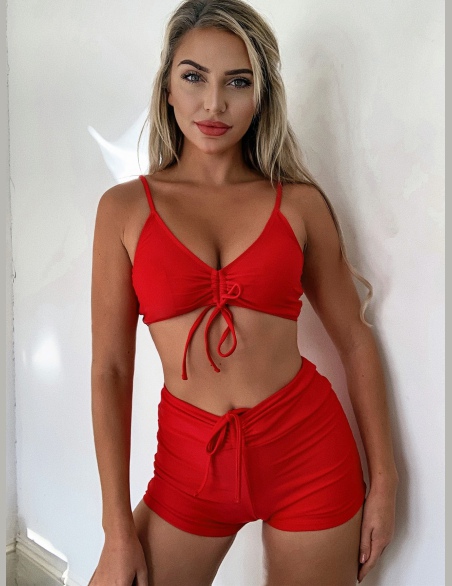 Komplety Bikini Sznurek  do Ściągacza Równy Sportowy