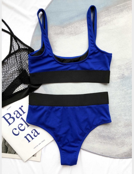 Komplety Bikini Kolorowy Blok Sportowy