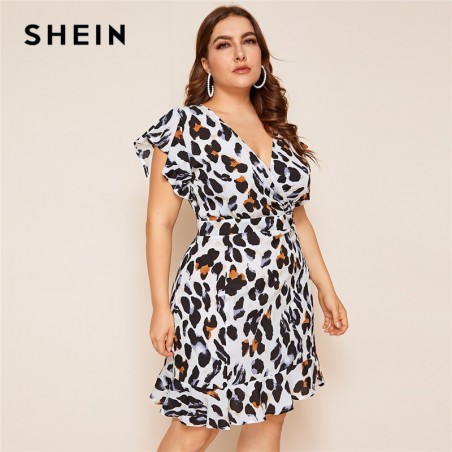 SHEIN Plus Size Leopard...