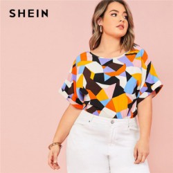 SHEIN Plus rozmiar kolorowe...