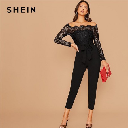 SHEIN czarny Off Shoulder...