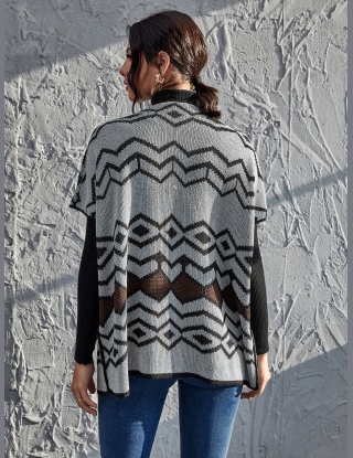 Rozpinane Swetry Geometryczny Codzienny
