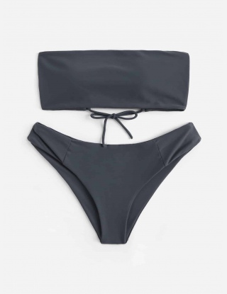 Komplety Bikini Zasznurować Równy Różowy Seksowne