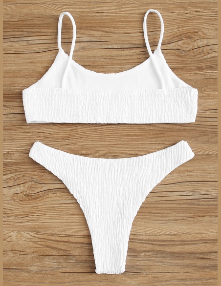 Komplety Bikini Równy Biały Seksowne
