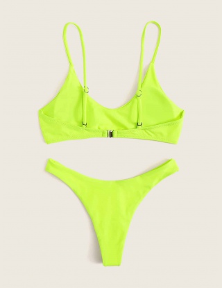 Komplety Bikini Równy Zielony Seksowne