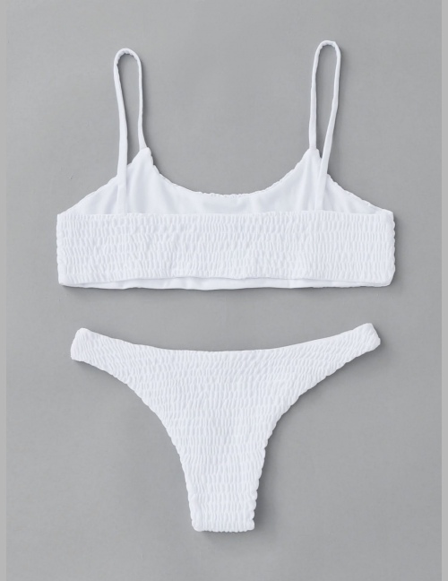 Komplety Bikini Spłaszczony Równy Żółty Seksowne