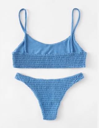 Komplety Bikini Spłaszczony Równy Żółty Seksowne