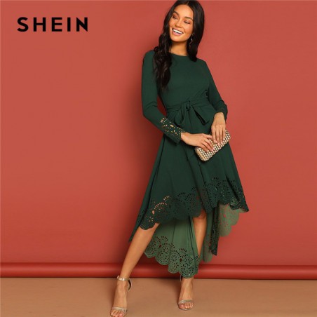 SHEIN zielony laser Cut Fit...